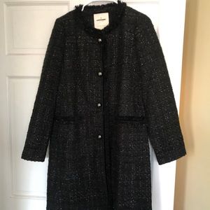 Black Tweed Kate Spade Jacket, Size 6, Never Worn